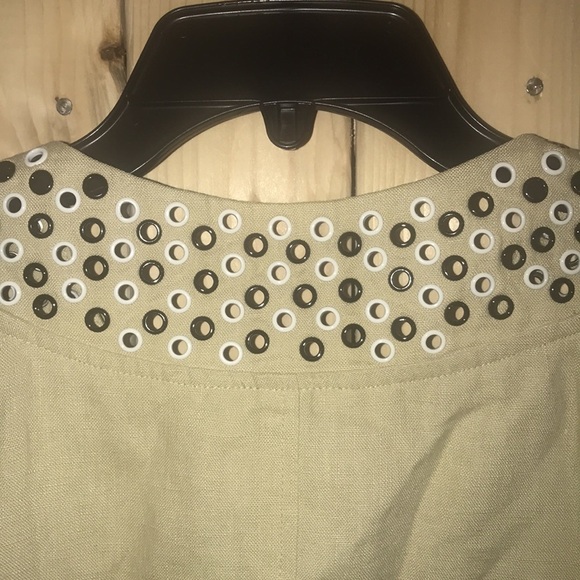 David Brooks Light Tan Linen Jacket 4 - Picture 7 of 8